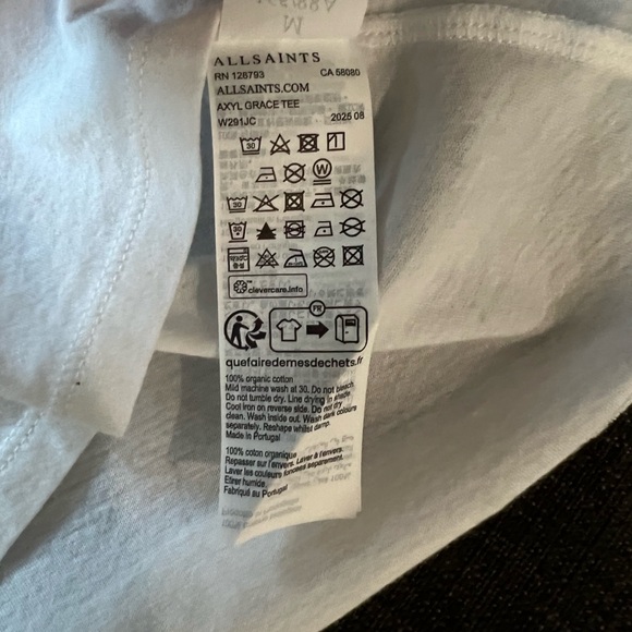 NWT $99 AllSaints Axyl Grace Graphic T-Shirt Size M - Picture 7 of 8